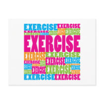 Colorful Exercise Post Card