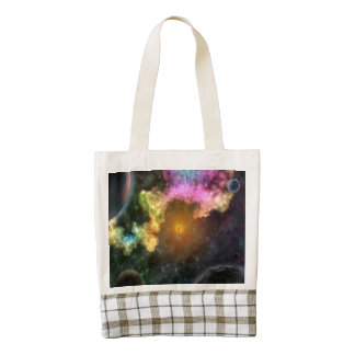 Colorful Explosion in Space Zazzle HEART Tote Bag