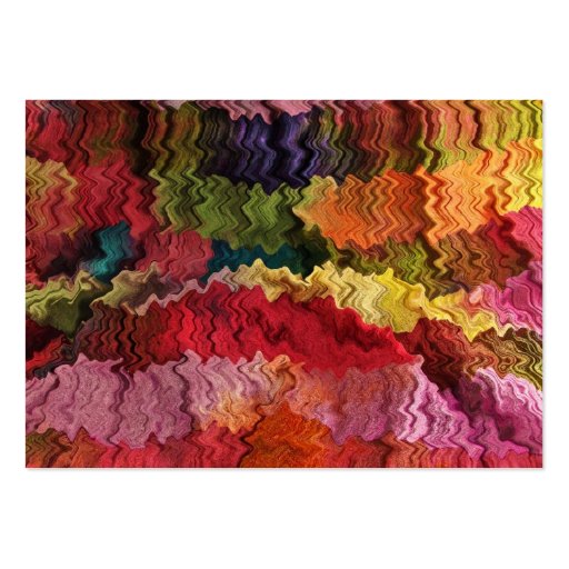 Colorful Fabric Abstract ATC Business Card (front side)