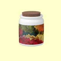 Colorful Fabric Abstract Candy Jar candy jars