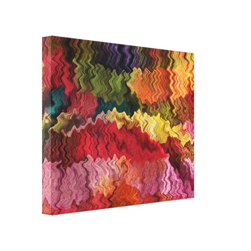 Colorful Fabric Abstract Canvas Print Zazzle