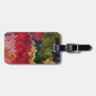 Colorful Fabric Abstract Luggage Tags