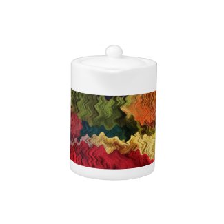 Colorful Fabric Abstract Teapot