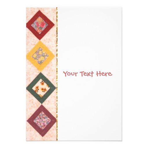 Colorful Fabrics Pattern Custom Invites