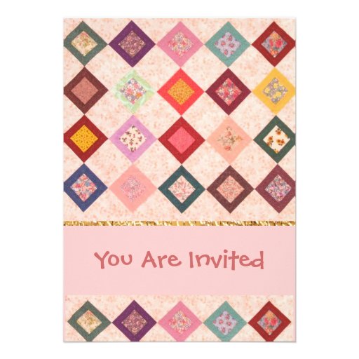Colorful Fabrics Pattern Custom Invites
