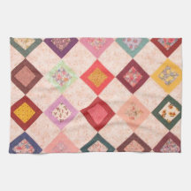 Colorful Fabrics Pattern Hand Towel