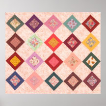 Colorful Fabrics Pattern Poster