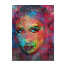 Colorful Face postcards