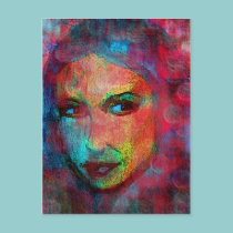 Colorful Face postcards