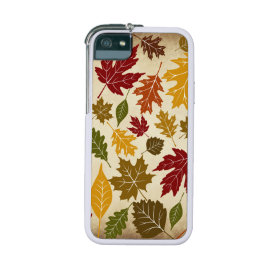 Colorful Fall Autumn Tree Leaves Pattern iPhone 5 Covers