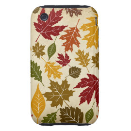 Colorful Fall Autumn Tree Leaves Pattern iPhone3 Case