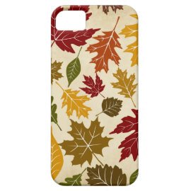 Colorful Fall Autumn Tree Leaves Pattern iPhone 5 Case