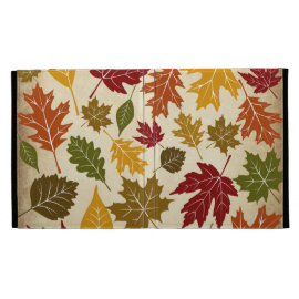 Colorful Fall Autumn Tree Leaves Pattern iPad Folio Covers