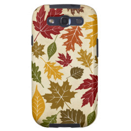 Colorful Fall Autumn Tree Leaves Pattern Samsung Galaxy SIII Cases