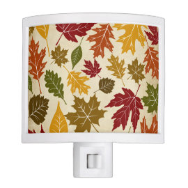 Colorful Fall Autumn Tree Leaves Pattern Night Lite