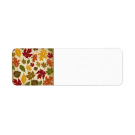 Colorful Fall Autumn Tree Leaves Pattern Labels