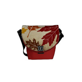 Colorful Fall Autumn Tree Leaves Pattern Courier Bag