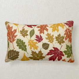 Colorful Fall Autumn Tree Leaves Pattern Pillows