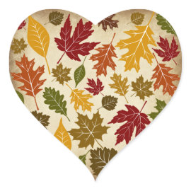 Colorful Fall Autumn Tree Leaves Pattern Stickers