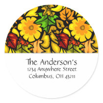 Colorful Fall Leaves Design 2 Address Labels stickers by mrssocolov2 Colorful Fall Leaves Design 2 Address Labels stickers
