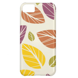 Colorful Fall Leaves Purple Maroon Yellow Green iPhone 5C Cover