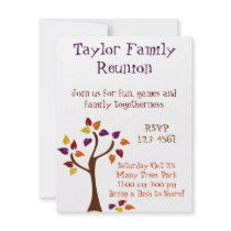 Colorful Fall Tree invitations