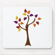 Colorful Fall Tree Mousepads