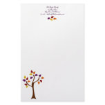 Colorful Fall Tree Personalized Stationery