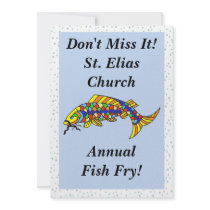 Colorful Fancy Fish Fry Announcements