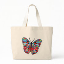 Colorful Fantasy  Butterfly-01 Canvas Bag