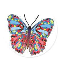 Colorful Fantasy  Butterfly-01 Sticker