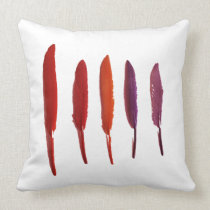 colorful feathers pillows