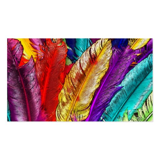 COLORFUL FEATHERS Business Cards (back side)