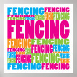 Colorful Fencing posters