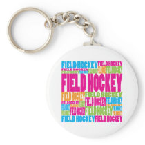 Colorful Field Hockey Keychain