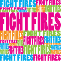 Colorful Fight Fires photo sculptures by busybees Colorful Fight Fires photo sculptures