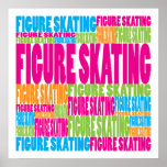 Colorful Figure Skating Print