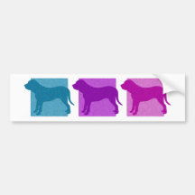 Colorful Fila Brasileiro Silhouettes Bumper Sticker