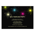 Colorful Fireworks New Year's Eve Party Invitation invitations