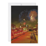 Colorful fireworks on New Year's Eve Custom Invitation