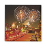 Colorful fireworks on New Year's Eve magnets