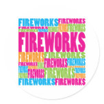 Colorful Fireworks Sticker