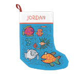 Colorful Fish Friends Small Christmas Stocking