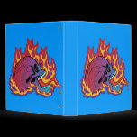 Colorful Flaming Skull binders
