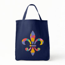 Colorful Fleur De Lis Canvas Women's Tote Bag bags
