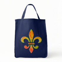Colorful Fleur De Lis Canvas Women's Tote Bag bags