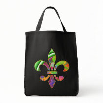 Colorful Fleur De Lis Canvas Women's Tote Bag. bags