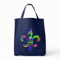 Colorful Fleur De Lis Canvas Women's Tote Bag bags