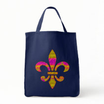 Colorful Fleur De Lis Canvas Women's Tote Bag bags