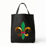 Colorful Fleur De Lis Canvas Women's Tote Bag